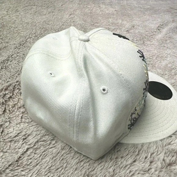 New York Yankee Hat White 7 3/4 59 Fifty New Era Genuine Merchandise Big Words - Picture 6 of 16